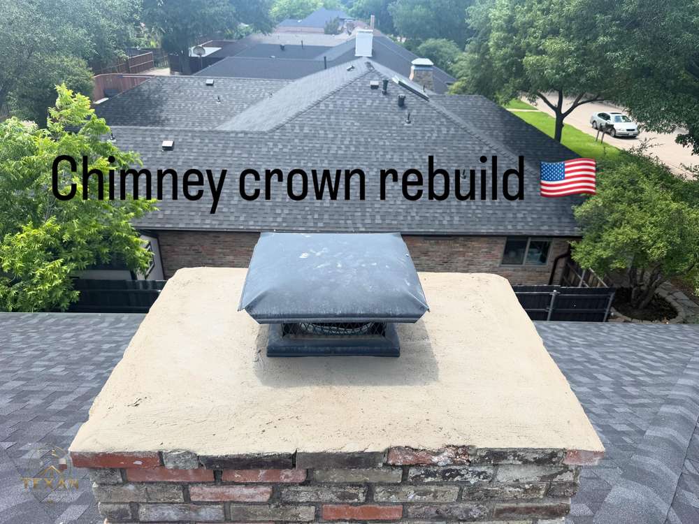 Chimney crown rebuild, complete — Texan Flue, Dallas–Fort Worth